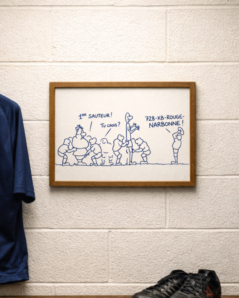 illustration rugby amateur mur club house dessin humour rugby